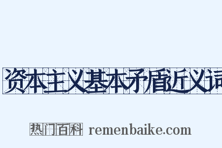 资本主义基本矛盾近义词是什么意思的图片